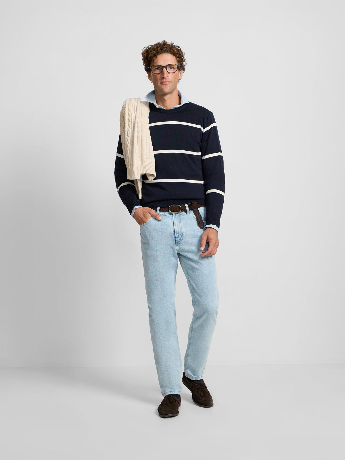 Pantalon jeans style azul claro