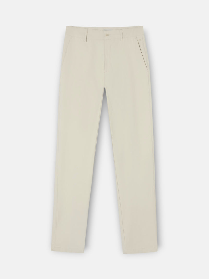 Beige technical sport chino trousers