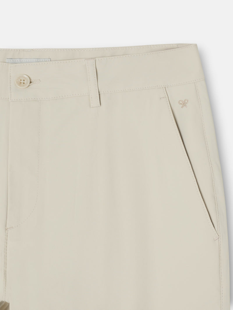 Beige technical sport chino trousers