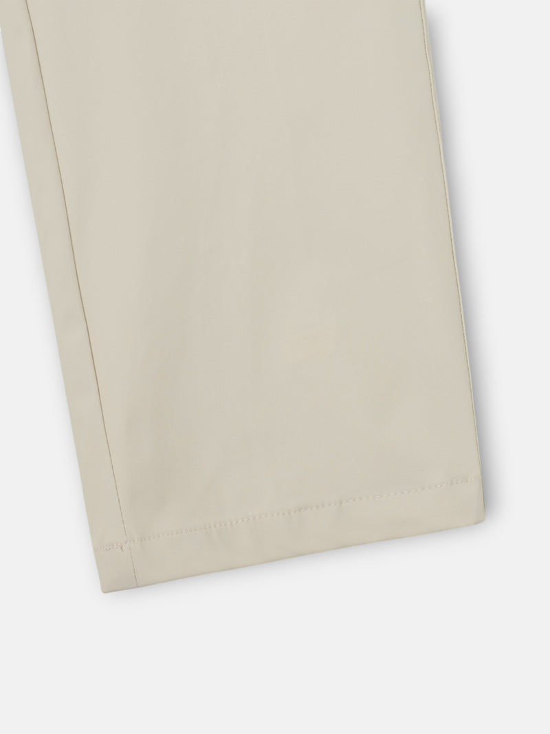 Beige technical sport chino trousers