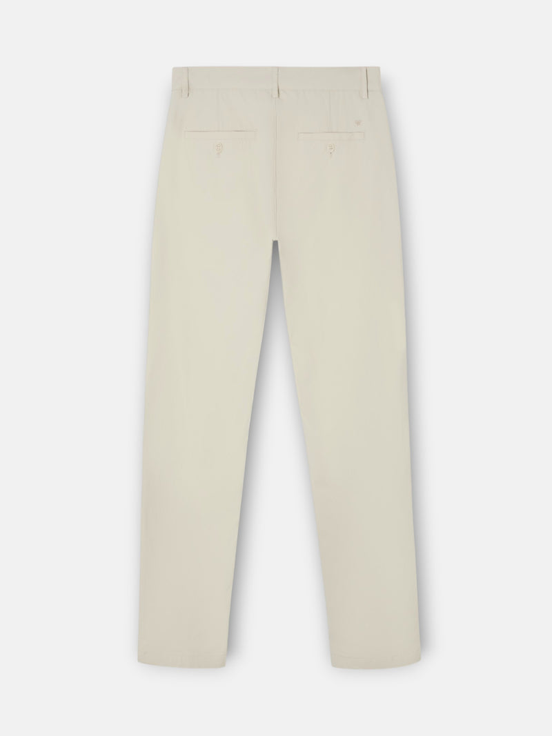 Beige technical sport chino trousers