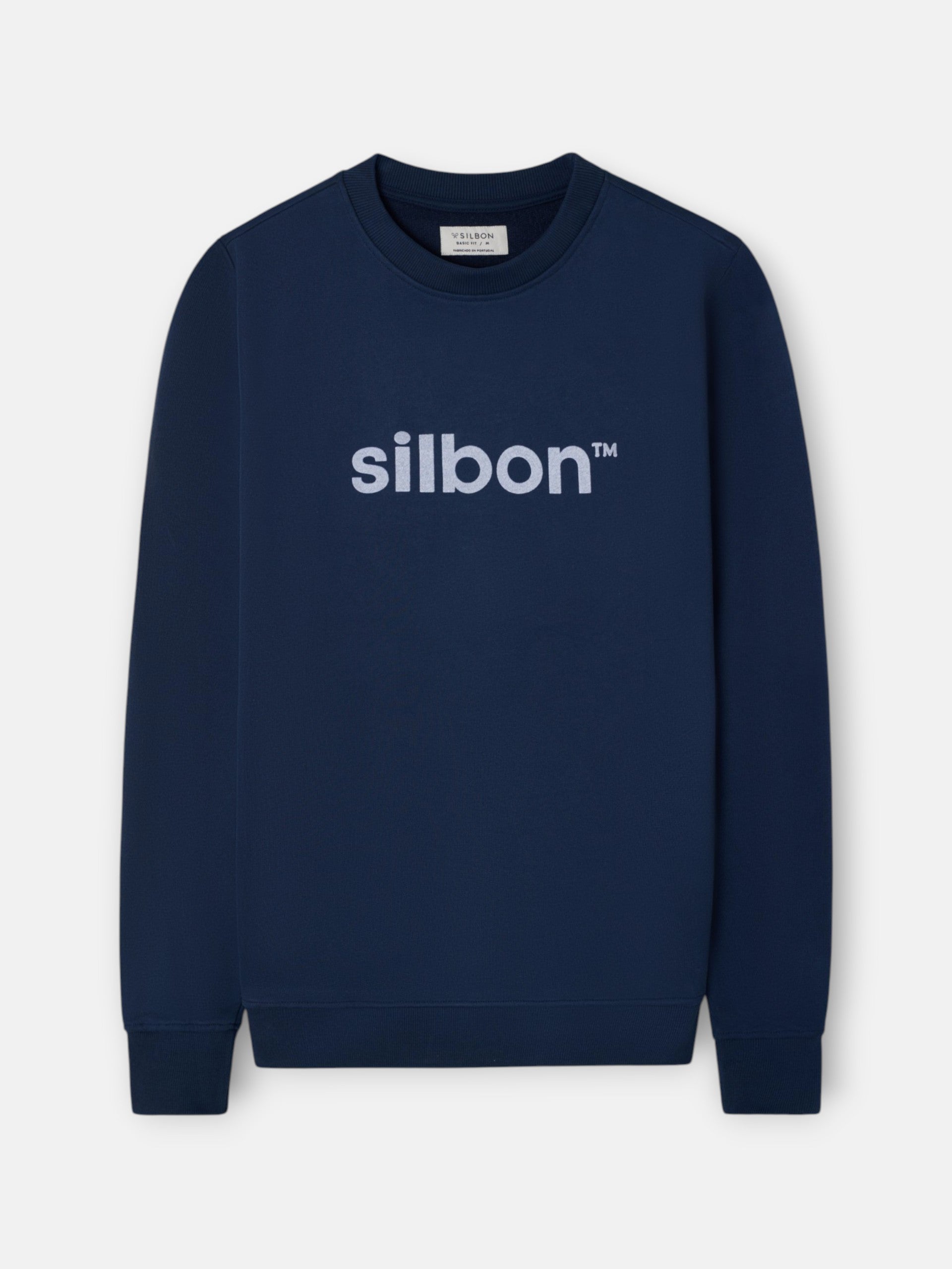 Sudadera Silbon flock azul marino