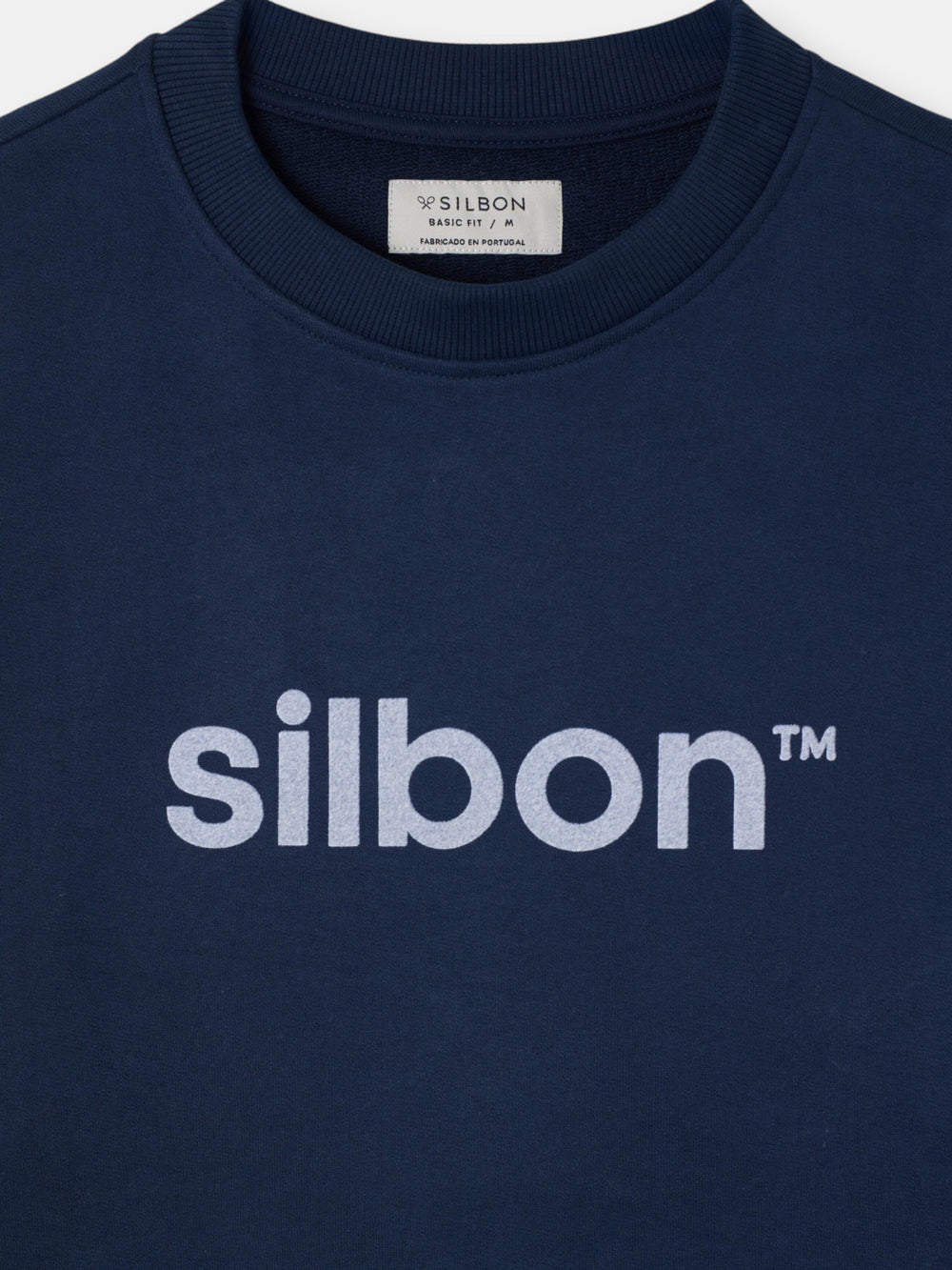 Sudadera Silbon flock azul marino