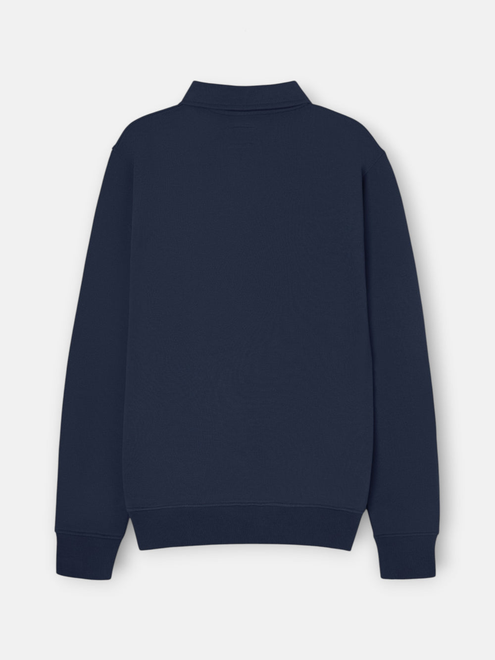 Sudadera media cremallera minilogo azul marino