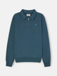 Sudadera media cremallera minilogo petroleo