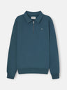 Sweat-shirt demi-zip mini-logo pétrole
