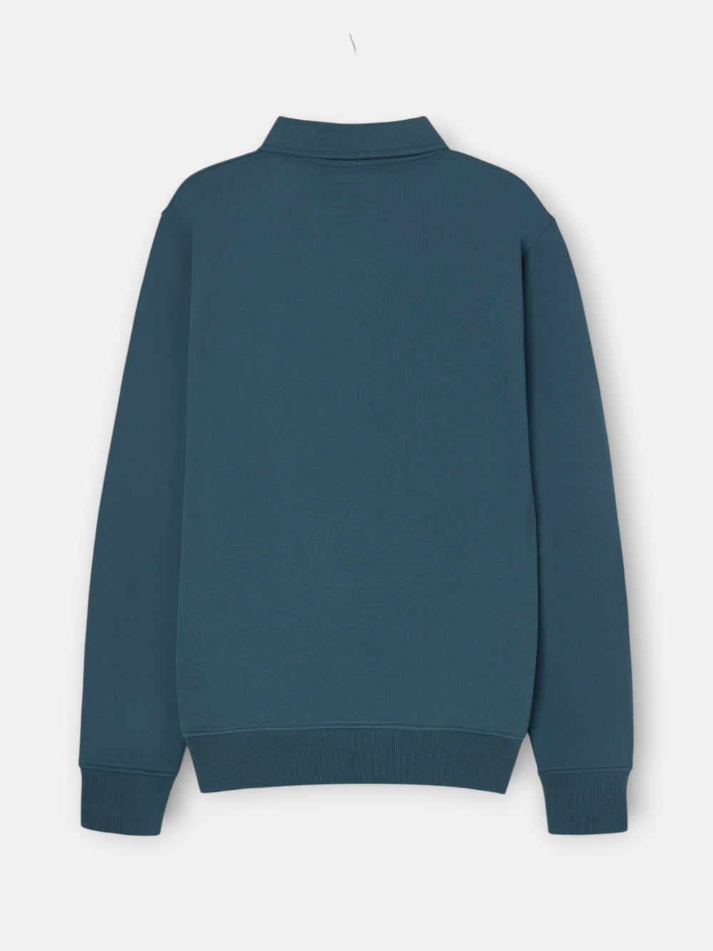Sudadera media cremallera minilogo petroleo
