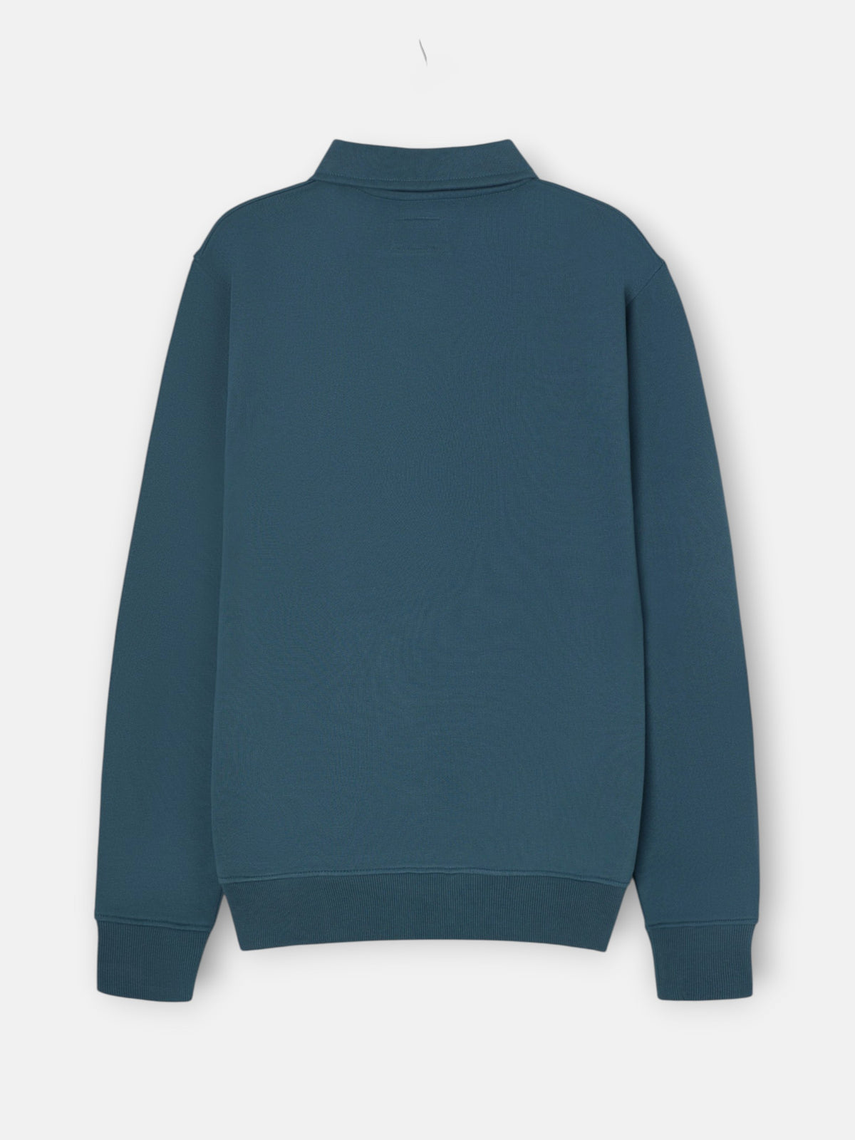 Sudadera media cremallera minilogo petroleo