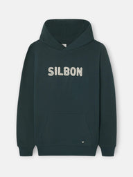 Sudadera capucha cuerda verde oscuro