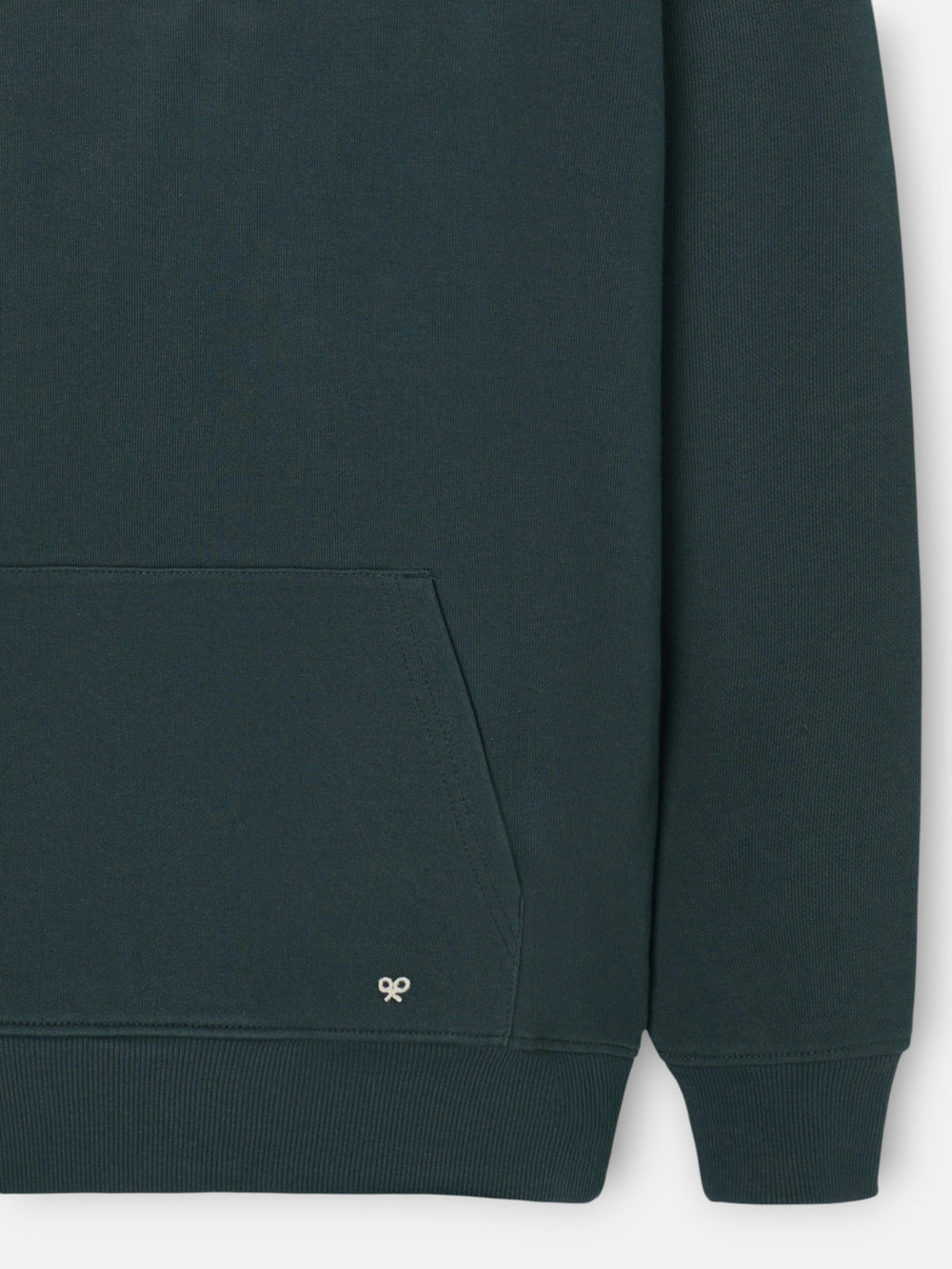 Sudadera capucha cuerda verde oscuro
