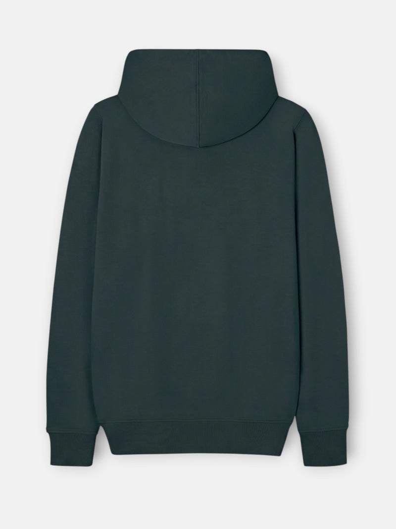Sudadera capucha cuerda verde oscuro
