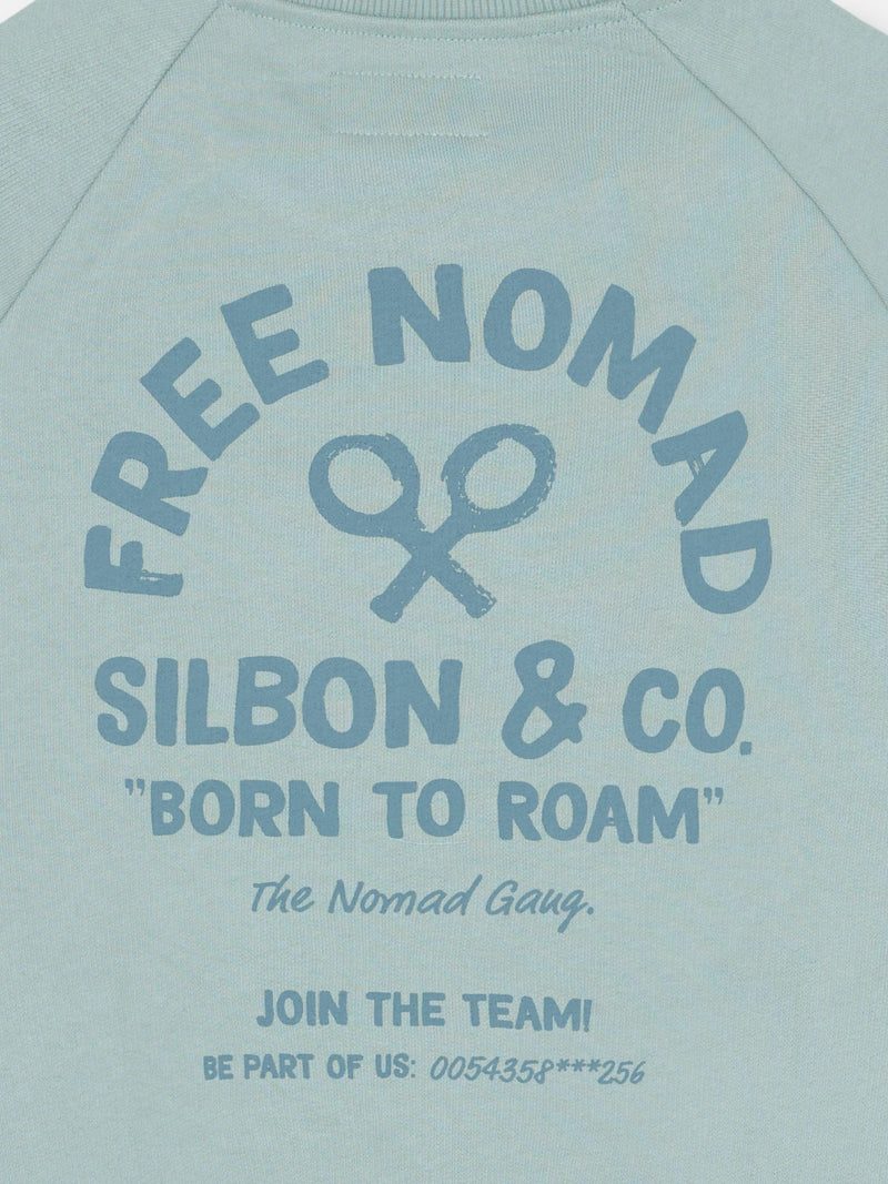 Sudadera ranglan free nomad verde claro