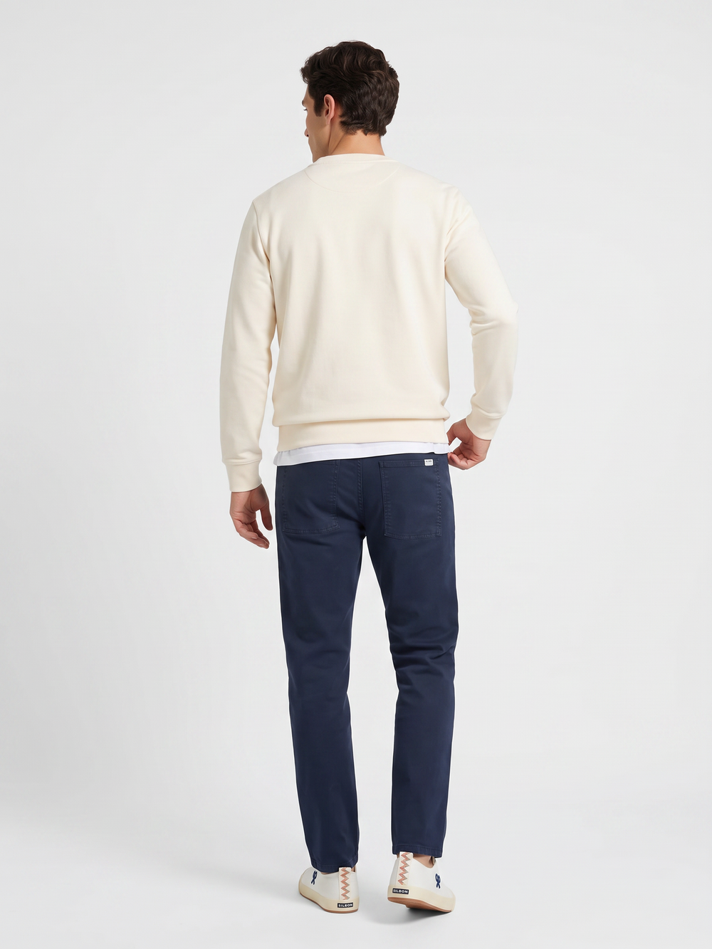 Sudadera Silbon flock crema