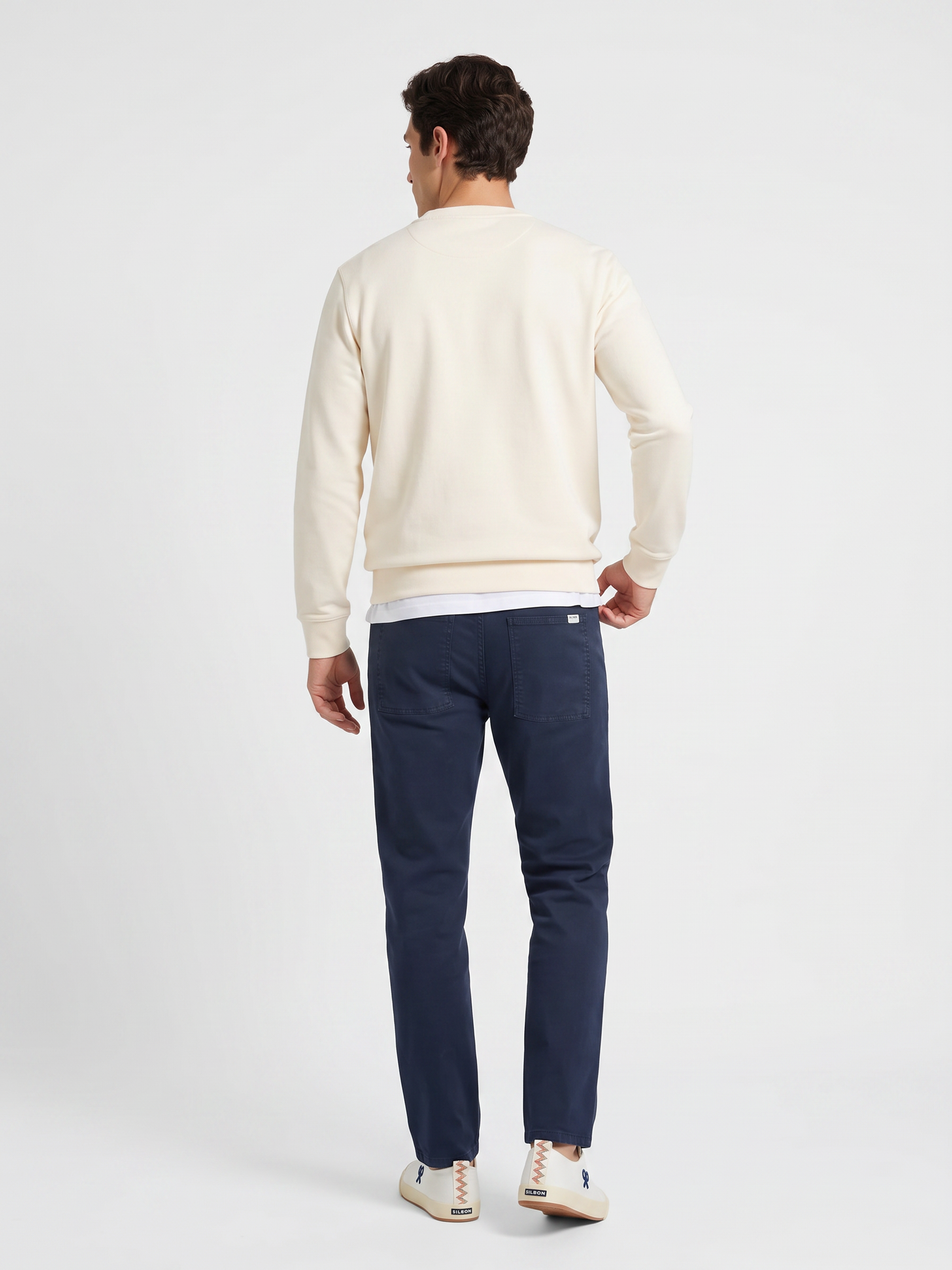 Sudadera Silbon flock crema