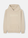 Sweatshirt com capuz e cordão bege
