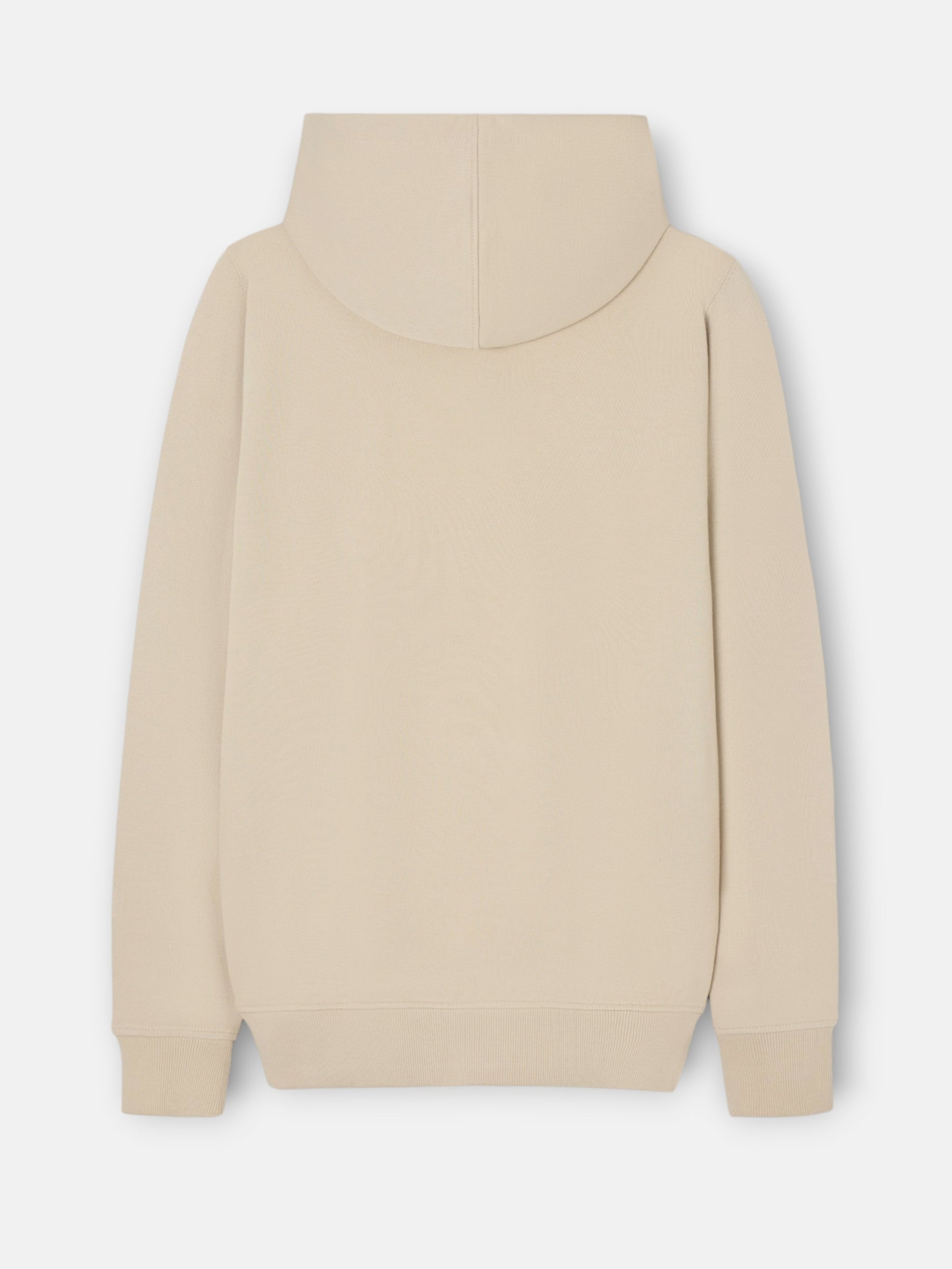 Sudadera capucha cuerda beige