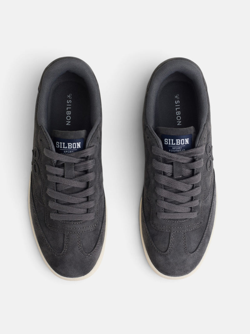 Navy blue suede casual sneaker