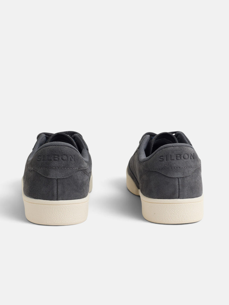 Navy blue suede casual sneaker