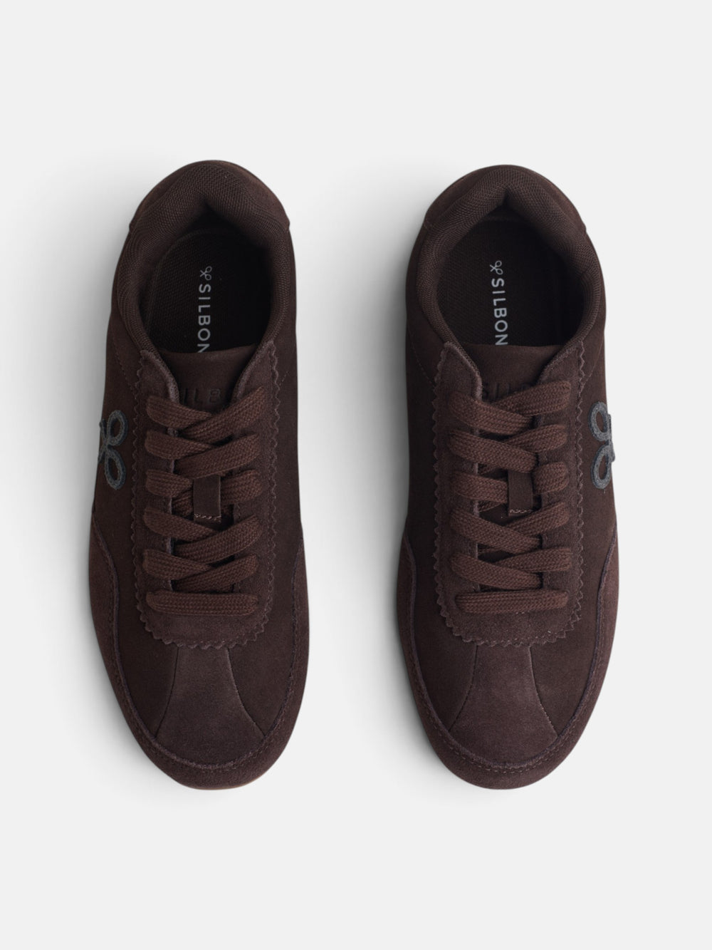 Zapatilla retro serraje marron