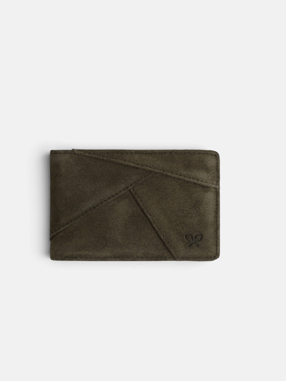 Cartera serraje lineas geometricas verde