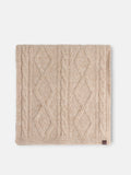 Écharpe motif torsadé beige