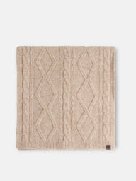 Bufanda motivo trenzado beige