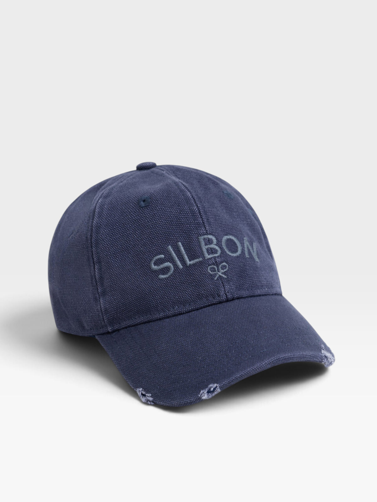 Gorra silbon desgastada azul marino