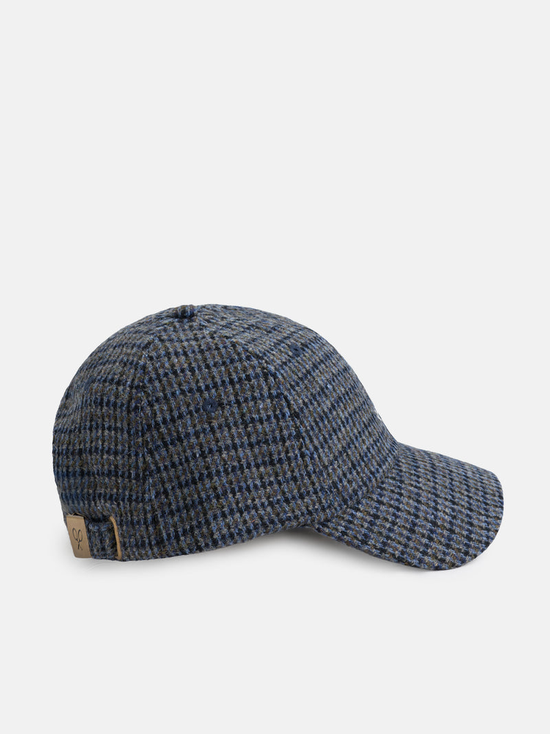 Gorra tweed azul marino