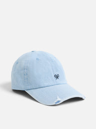 Gorra raquetas bordadas denim