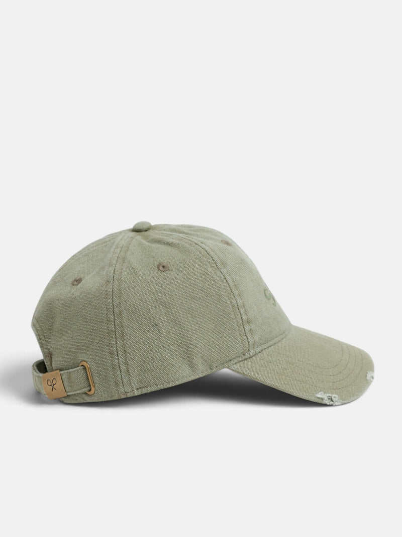 Gorra silbon desgastada verde