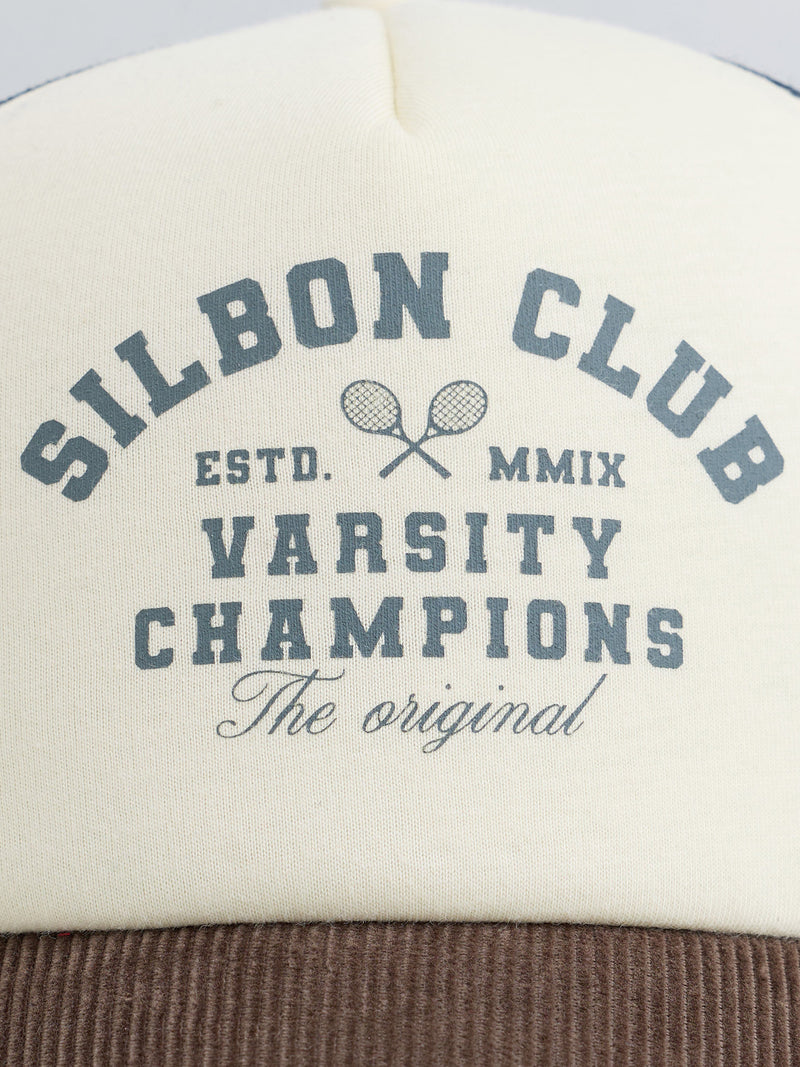 Gorra trucker varsity marron