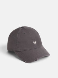 Gorra raquetas bordadas marron