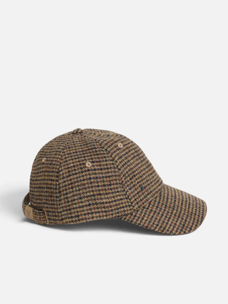 Gorra tweed marron