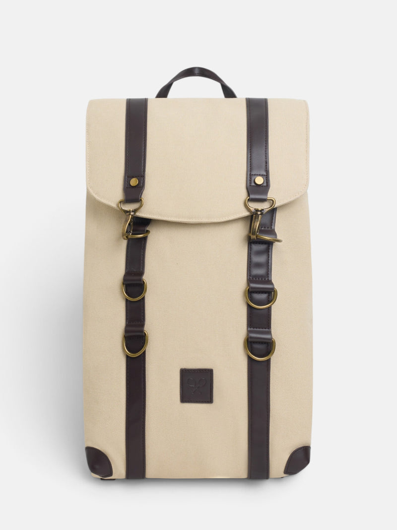 Mochila ajustável bege