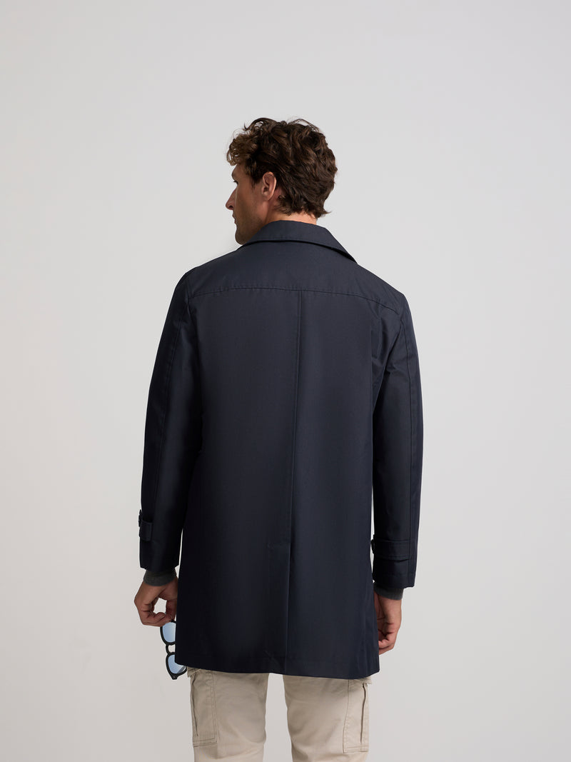 Gabardina corta azul marino