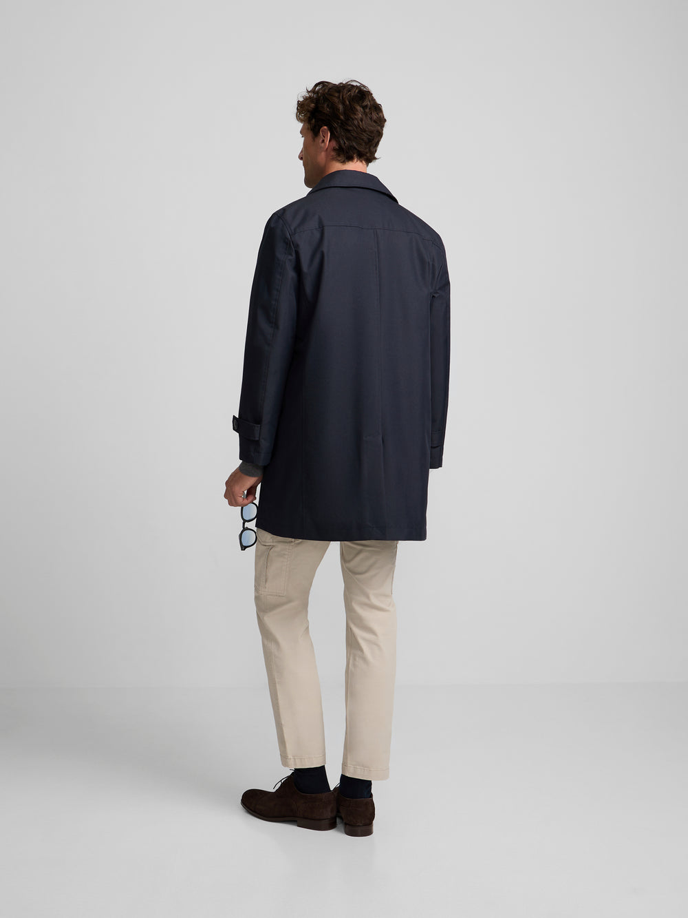 Trench-coat court bleu marine