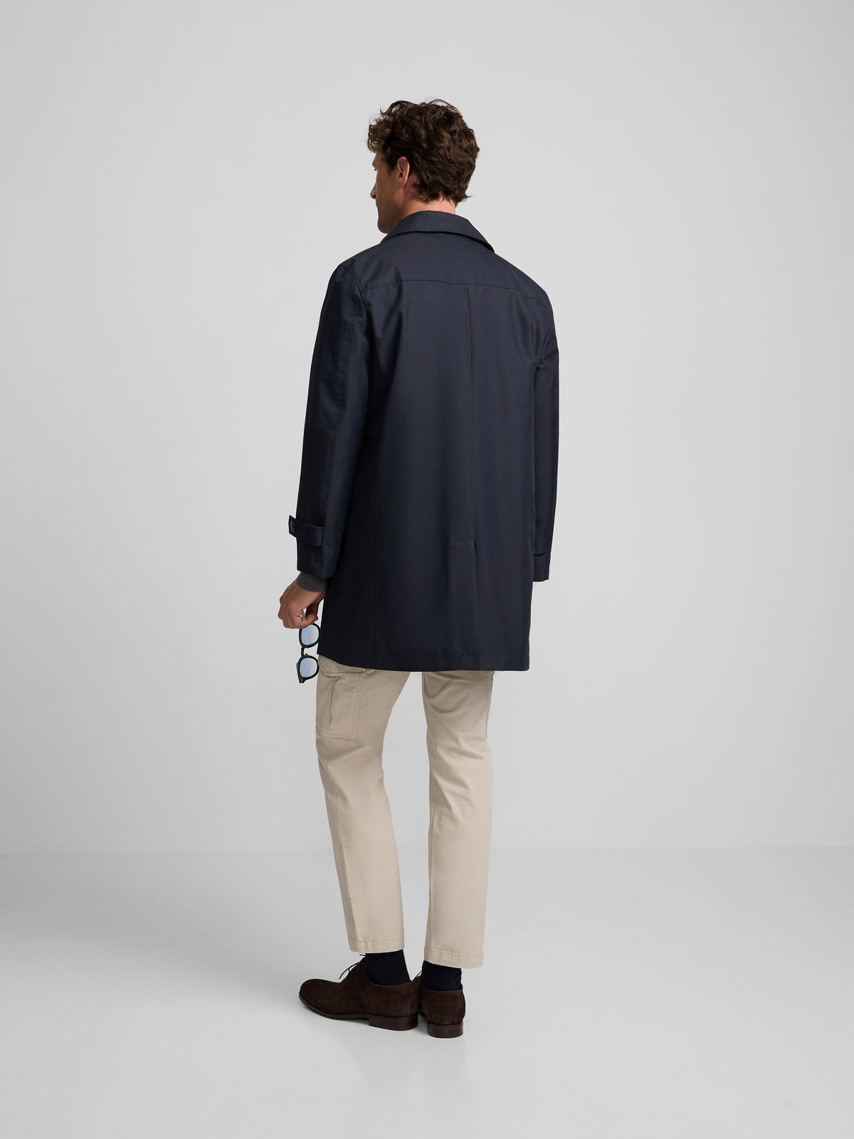 Trench-coat court bleu marine
