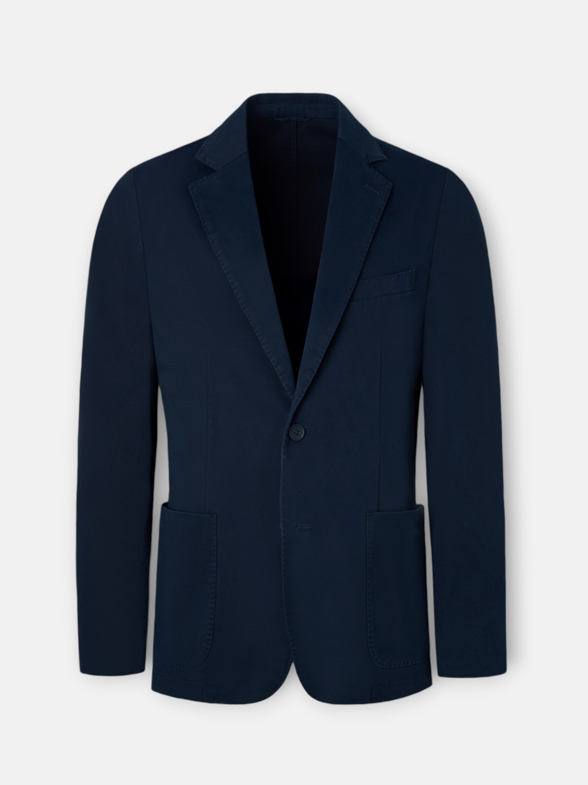 Americana casual recta azul marino