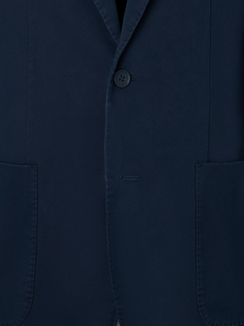 Blazer casual reto azul-marinho