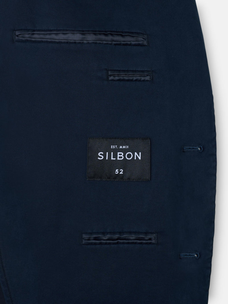Blazer casual reto azul-marinho