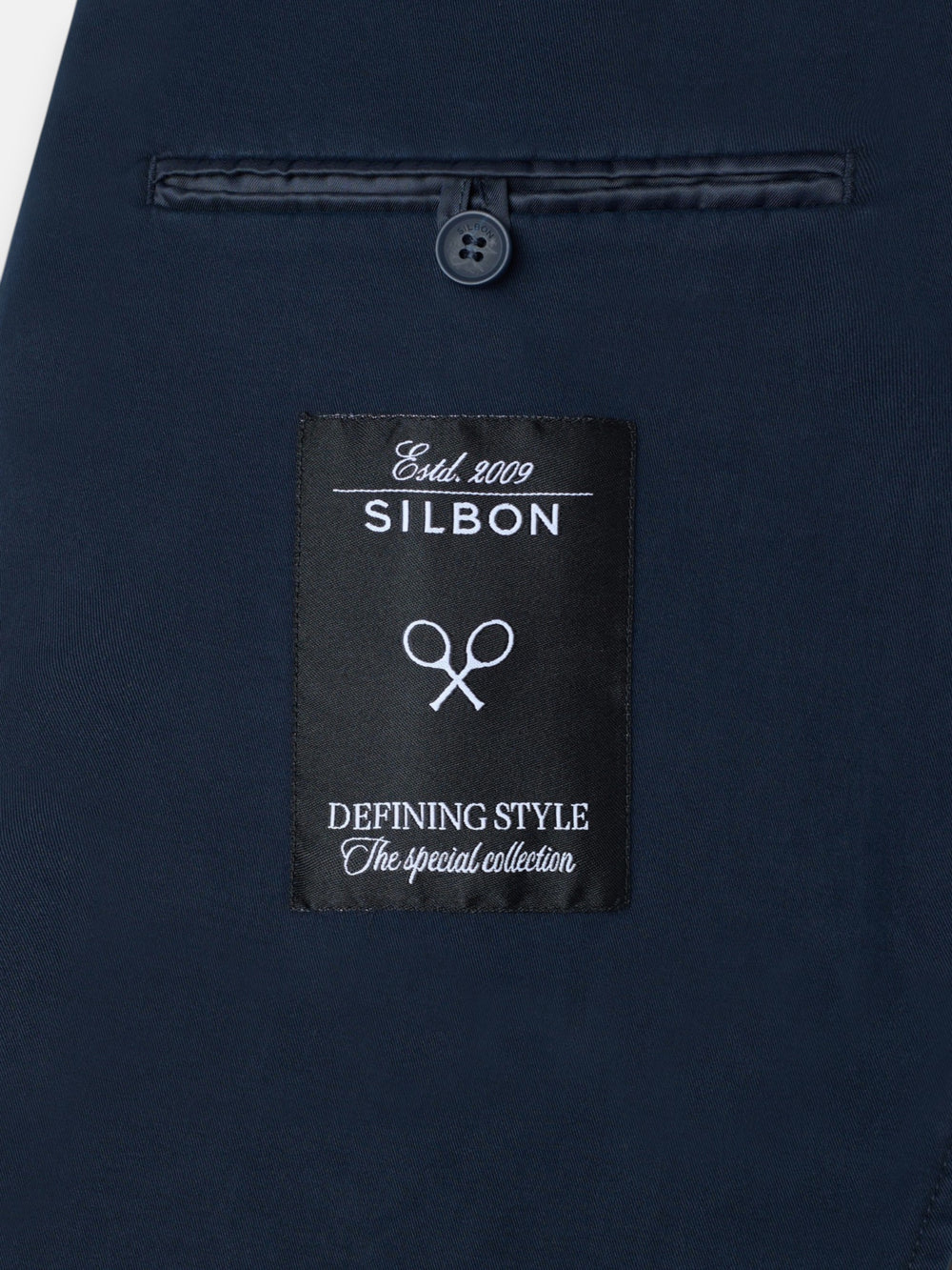 Navy blue straight casual blazer
