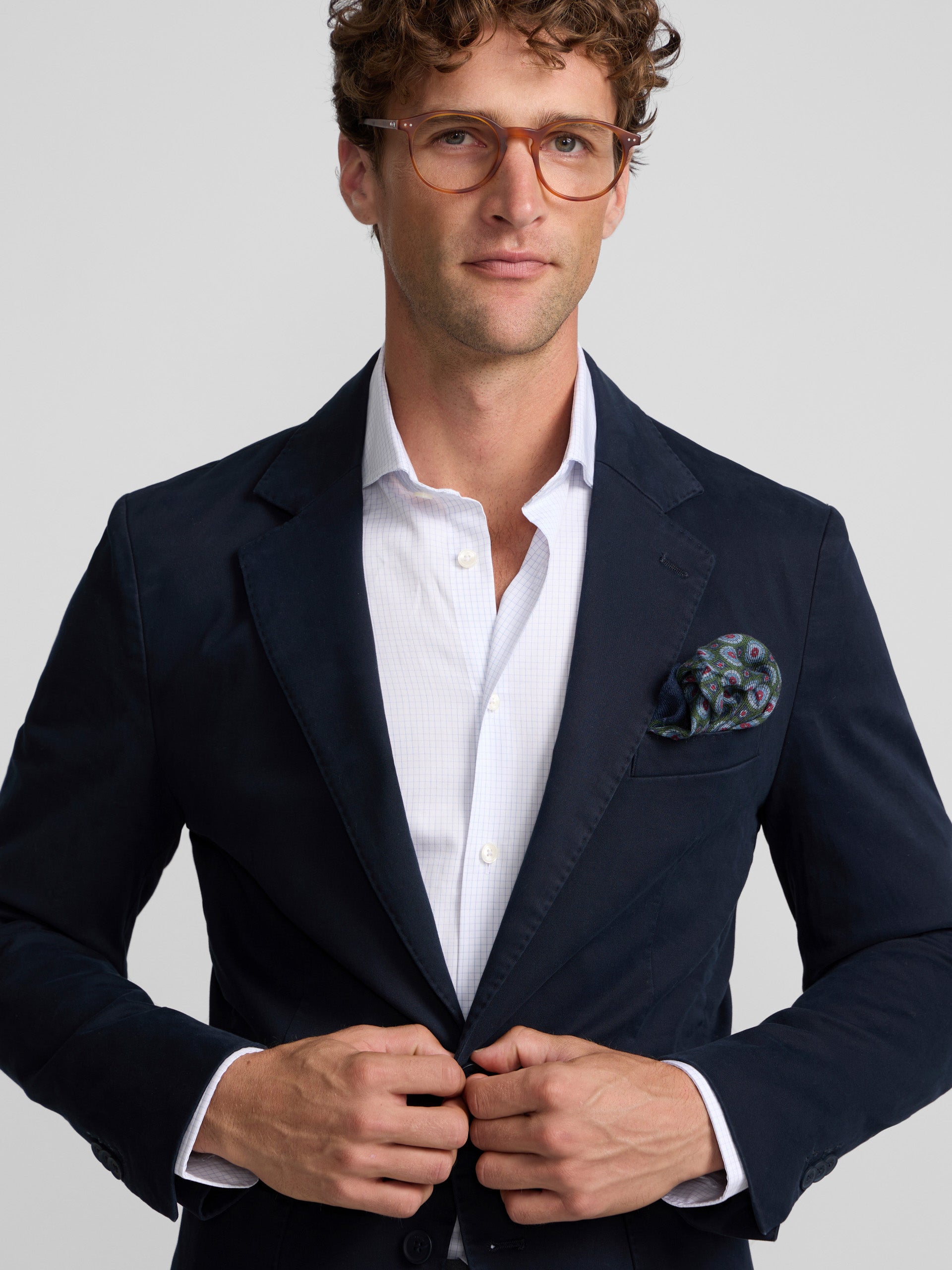Veste blazer droite bleu marine casual
