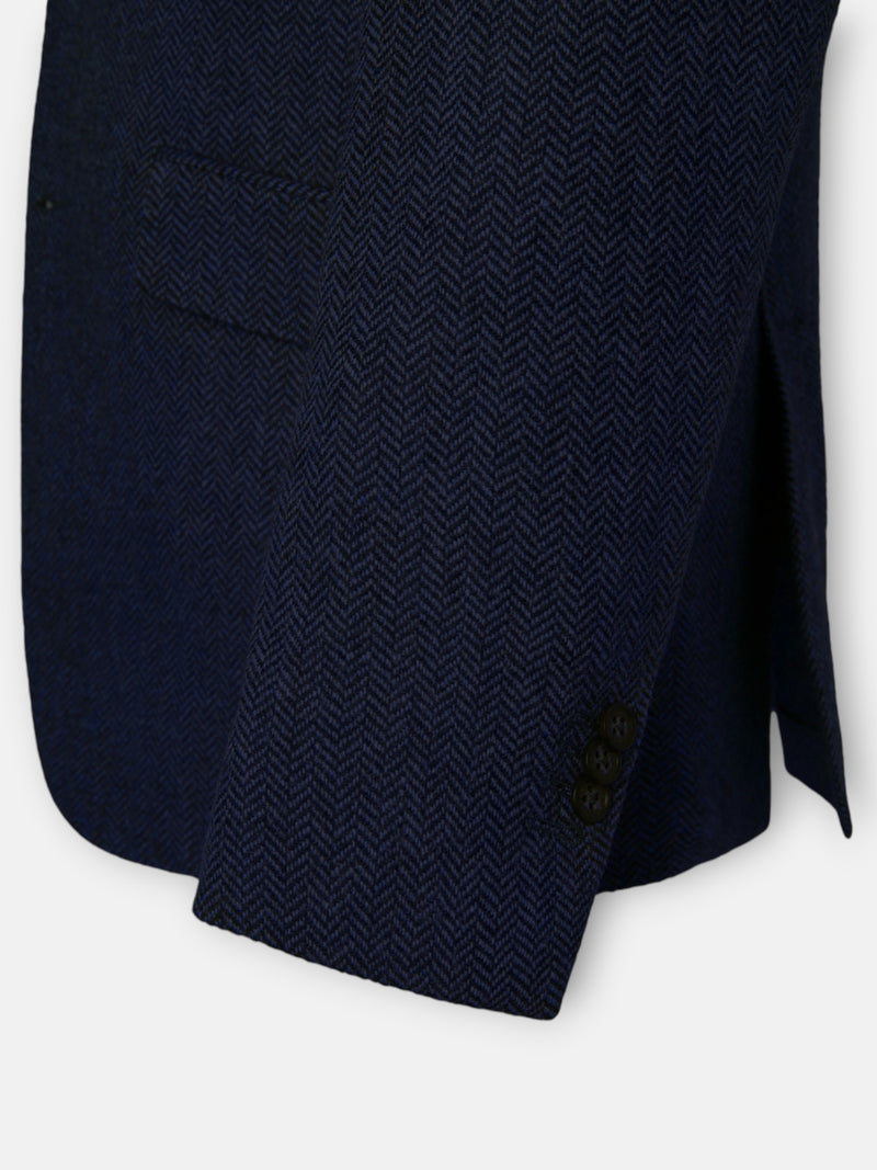 Americana espiga azul marino