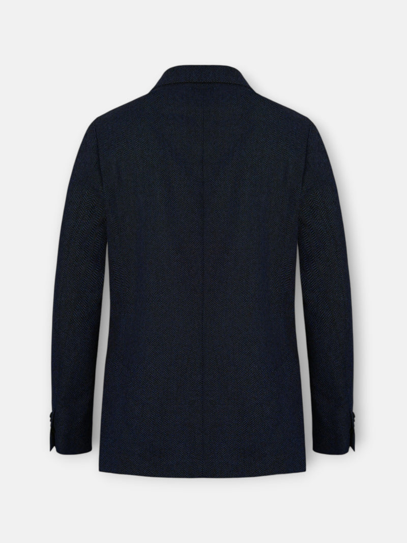 Americana espiga azul marino