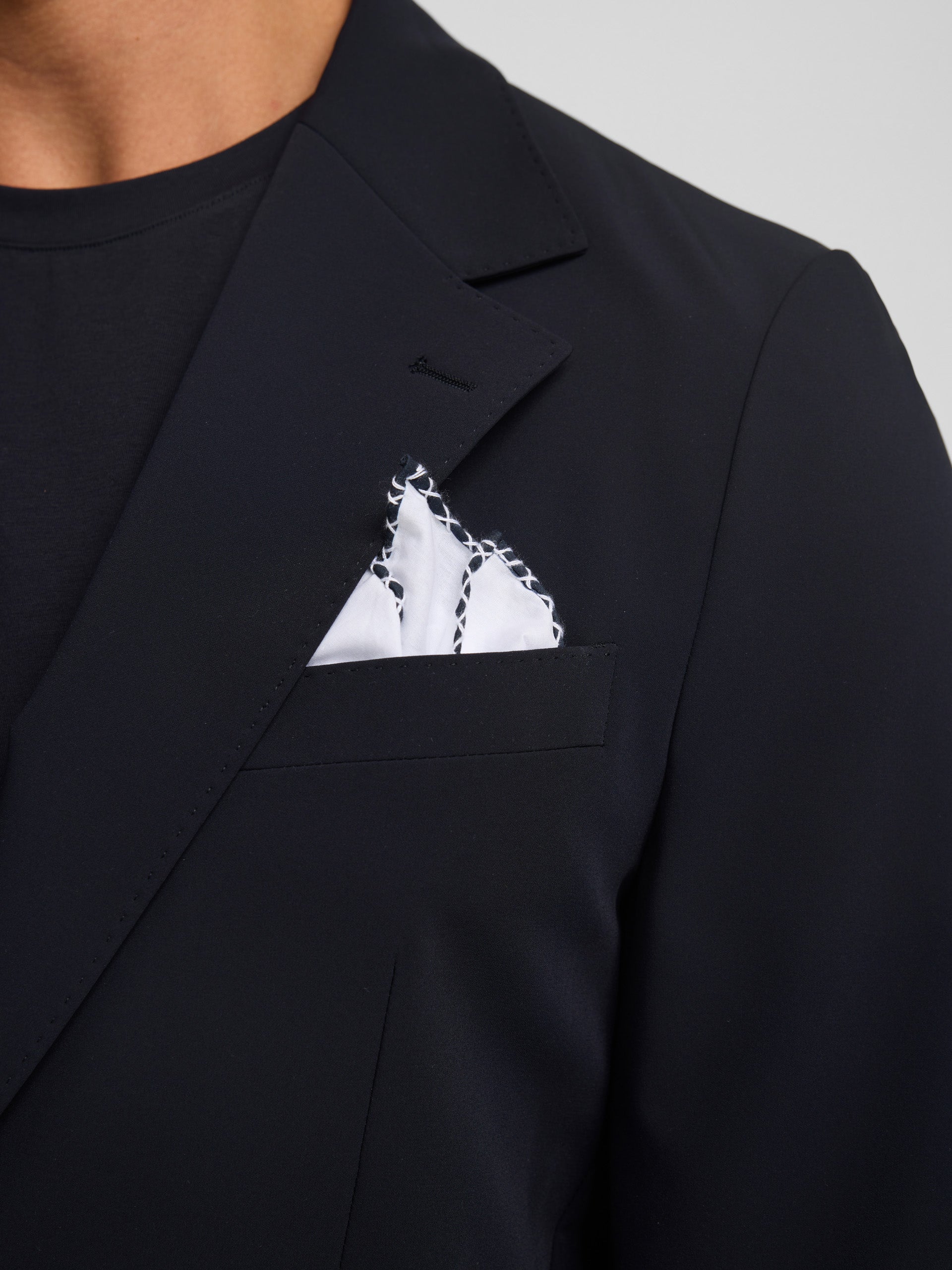 Navy blue technical blazer