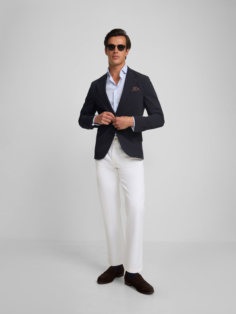 Navy blue technical blazer