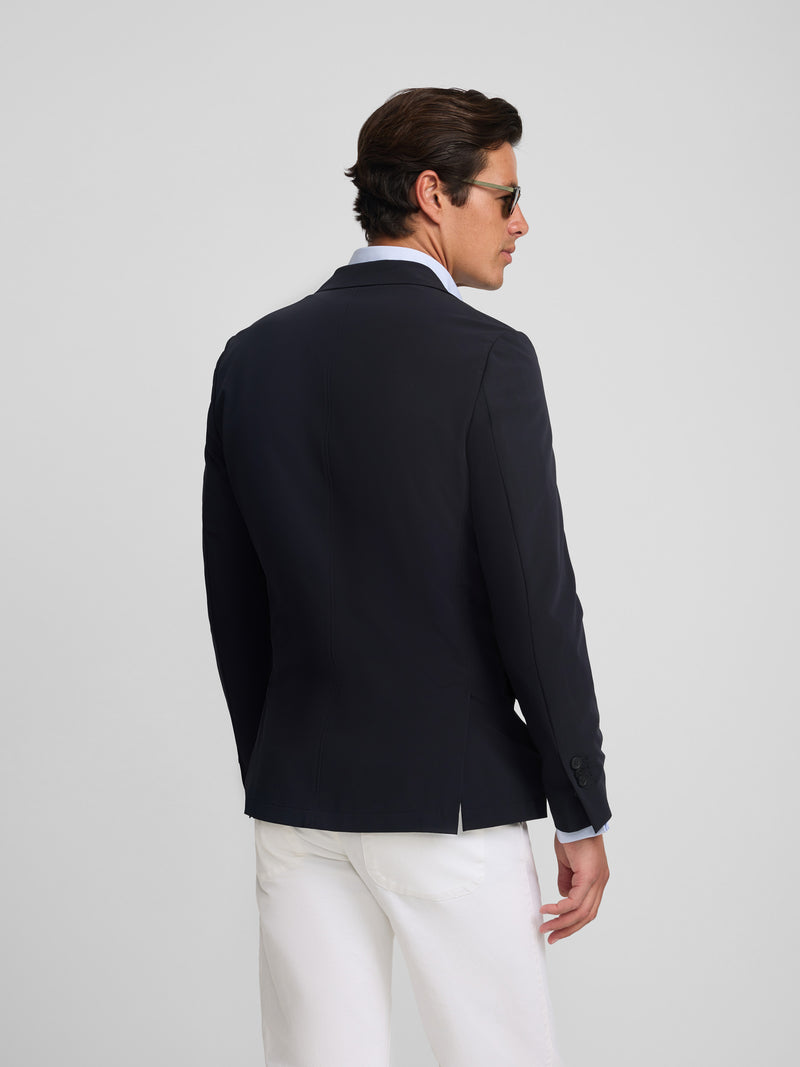Navy blue technical blazer