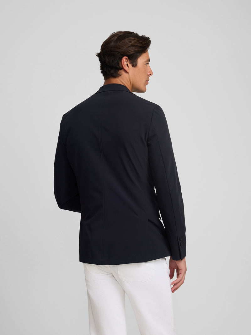 Navy blue technical blazer