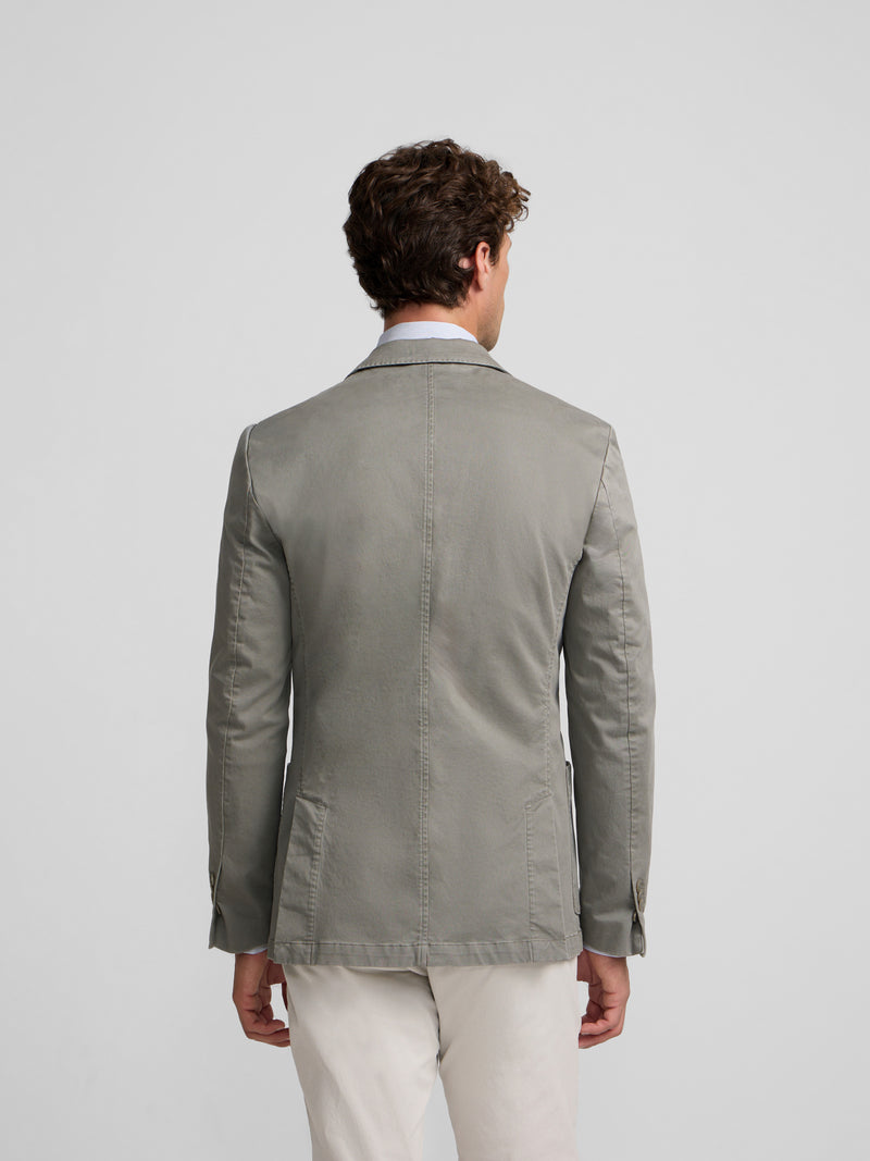 Blazer casual reto caqui