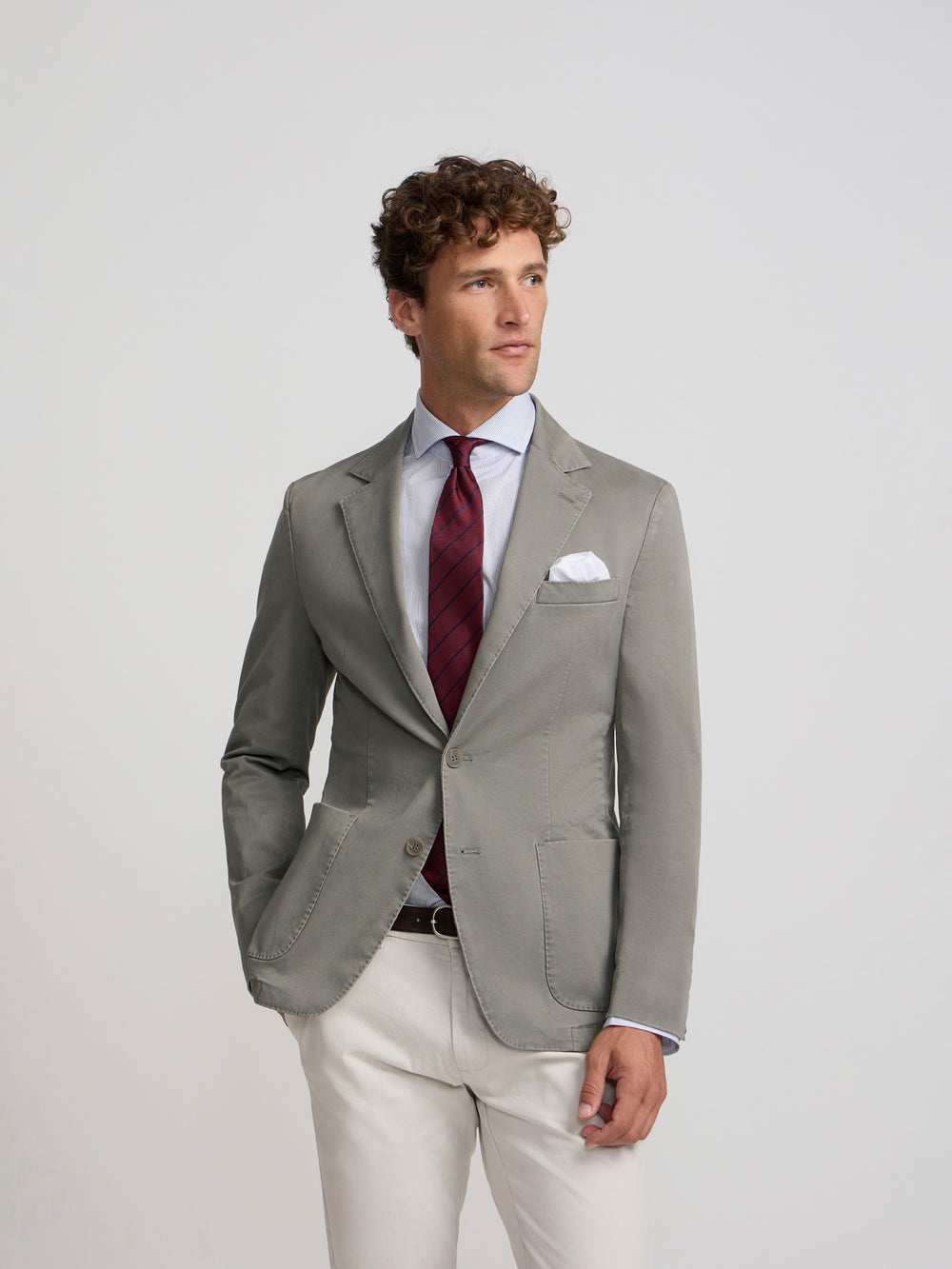 Americana casual recta khaki